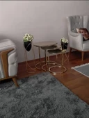 Metal 2'li Metal Gold Ayaklı Dekoratif Siyah Saksı Çiçeklik Vazo FLYON-HSN102 - 8