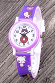 Kedi Figürlü Yumuşak Etli Silikon Kordon Kız Erkek Çocuk Kol Saati ST-304341 thumbnail 3