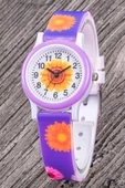 Çocuk Kol Saati Silikon Bileklik Kordon Kız Çocuk Saati Çiçek Temalı ST-304349 - 1