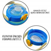 BottleBoss Pipetli Taşıma Askılı Sevimli Matara 1300 Ml Sticker HEDİYELİ Mavi - 3