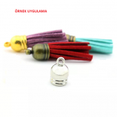 20 Adet 12*8 mm Püskül Kapsülü Takı Kapsülü Kolye Kapsülü Küpe Kapsülü Takı Malzemesi - 3
