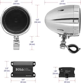 BOSS MC420B 600W Motosiklet Bluetooth Hoparlör Sistemi - 4