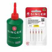 Singer 5 li Dikiş Makinesi İğnesi 18 Numara - Çok Amaçlı Dikiş Makinesi Yağı Seti - 1