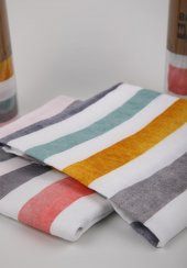 Babyhola Müslin Örtü 80x80cm Çizgi Desen Organik Hediyelik Emzirme Alt Açma Yenidoğan Puset Örtüsü - 7