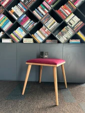 DTM HOME Kare Fuşya  Bench Puf - 1