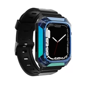 Apple Watch 44mm Zore KRD-88 Sert PC Kasa Koruyuculu Silikon Kordon - 6