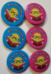 ROZET BEN OKUYORUM ROZETİ 10 ADET - 1