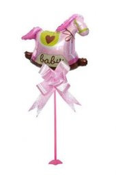 BALON FOLYO ÇUBUKLU AT PEMBE - 1