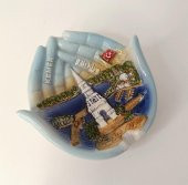 Küllük Kül Tablası Seramik El Görünümlü Türk Bayraklı Ev Ofis Dekor - 4