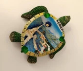 Küllük Kül Tablası Seramik Kaplumbağa Görünümlü Antalya Temalı Ev Ofis Dekor thumbnail 3