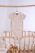 %100 Pamuk Şortlu Triko Erkek Bebek Takım 5506 - 7