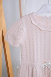 Saç Bantlı Bebe Yaka Triko Kız Bebek Elbise 5509 - 6