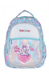 Elatae Çok Gözlü Su Geçirmez Nano Kumaş Kız Çocuk Unicorn Desenli İlkokul Çantası L5094 thumbnail 1