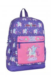 Elatae Çok Gözlü Su Geçirmez Nano Kumaş Unicorn Desenli İlkokul Çantası L5117 thumbnail 2