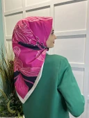 Eflatun Scarf Dijital Baskı Tomurcuk Desen Rayon Eşarp 00749  FUŞYA - 2