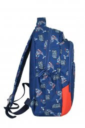 Elatae Çok Gözlü Su Geçirmez Nano Kumaş Köpek Balığı Desenli İlkokul Çantası L5124 thumbnail 3