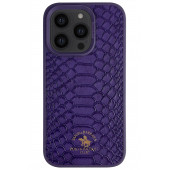 iPhone 14 Pro Deri Kılıf Mor.Santa Barbara Polo Knight Deri Kılıf.iphone 14 pro koruma Kılıfı. - 1