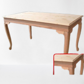 Masa 17771 Avangart Klasik Kayın Aslan ayak Ladin Panel Tabla HAM ürün El yapım - 2