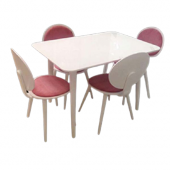 Masa-Sandalye 17775 Papel Takm model Kayın kaplama sandalye Açılır Parlak beyaz - 5
