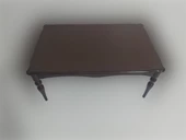 Orta Sehpa 17353 DEMONTO Klasik Kayın Retro ayak Parlak Ceviz Renk Nature El Yapı - 3