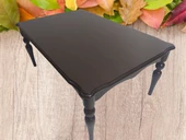 Orta Sehpa 17353 DEMONTO Klasik Kayın Retro ayak Parlak Ceviz Renk Nature El Yapı - 4