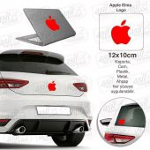 Apple Elma Logo Kırmızı Sticker, Oto Etiket, Araç Çıkartma, Araba Tuning, Modifiye, Aksesuar, Arma, - 1