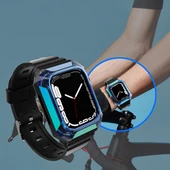 Apple Watch 42mm Zore KRD-88 Sert PC Kasa Koruyuculu Silikon Kordon thumbnail 8