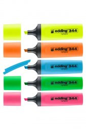 Fosforlu Kalem 5 Renk 1 Paket 5 Li İşaretleme Kalemi Parlak Renkler Sarı Turuncu Pembe Mavi Yeşil - 1