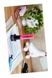 Fosforlu Kalem 5 Renk 1 Paket 5 Li İşaretleme Kalemi Parlak Renkler Sarı Turuncu Pembe Mavi Yeşil - 4