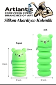 Silikon Akordiyon Kalemlik 1 Adet Körüklü Kalem Kutusu Eğlenceli Sevimli Hayvan Figürlü Hediyelik Kalemlik - 7