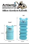 Silikon Akordiyon Kalemlik 1 Adet Körüklü Kalem Kutusu Eğlenceli Sevimli Hayvan Figürlü Hediyelik Kalemlik - 1