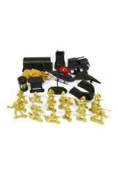 Oyuncak Asker Seti 35 Parça 1 Paket Mini Figürler Uçak Helikopter Tank Asker Set Strateji Taktik Oyun Seti - 2