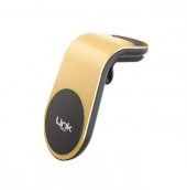 Linktech H706 Universal Mıknatıslı Mandallı Araç Içi Telefon Tutacağı Gold - 1