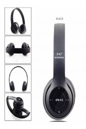 Mega P47 5.00 Edr St3 Wireless Katlanabilir Kulaklık Siyah - 1