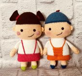 Afacan İkizler Ege ile Ece Amigurumi Organik Oyuncak - 1