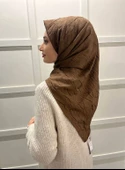 Loryan Scarf Kare Bambu Kraş Viva Eşarp 00832  ACI KAHVE - 3