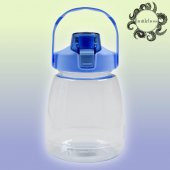 BottleBoss Taşıma Askılı Pipetli Şeffaf Matara 1200 Ml Sticker HEDİYELİ Mavi - 1