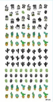 Kaktüs 50li Tırnak Dövmesi, Tırnak Tattoo, Nail Art, Tırnak Sticker - 2