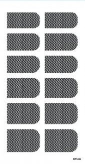 Zigzag Çizgiler Tırnak Dövmesi,Tırnak Tattoo,Nail Art ,Tırnak Sticker - 2