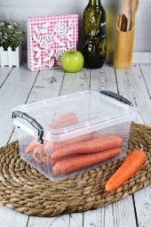 12li Kilit Kapaklı Buzdolabı Organizer Ve Yemek Erzak Saklama Kabı Seti 1.75 Lt - 3