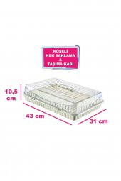 Kapaklı Kek Börek Saklama Taşıma ve Sunum Kabı 43 cm - Beyaz - 4