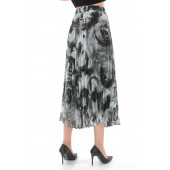 SORALLİNE KADIN PLİSOLEY ETEK 786 ŞİFON EMPİRME GRİ - 3