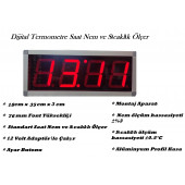 Elimkon Dijital Termometre Saat Nem Ve Sıcaklık Ölçer 76 Mm Display 76 mm Display - 1