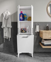 Merlin Mobilya OSKAR KİRLİ SEPETLİ BANYO DOLABI - 3