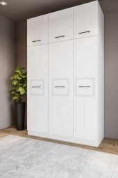 Merlin Mobilya ZARİF 6 Kapaklı 10 Bölmeli Çok Amaçlı Beyaz Dolap - 3