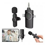 DAYTONA K9-C1 TYPE-C+iPHONE+3,5mm YAKA MİKROFONU KABLSZ Giriş:Lightning+Tip-C+3,5mm=>Çıkış:MİKROFON - 1
