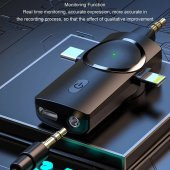 DAYTONA K9-C1 TYPE-C+iPHONE+3,5mm YAKA MİKROFONU KABLSZ Giriş:Lightning+Tip-C+3,5mm=>Çıkış:MİKROFON - 4