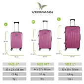 Vegmann Vela Violet 3'lü Valiz Seti - 3