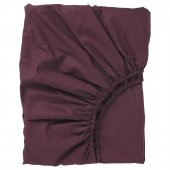 Tek Kişilik Lastikli Çarşaf Vişne Çürüğü-Bordo Renk MeridyenDukkan 90x200 Cm Pamuklu-Liyosel - 1