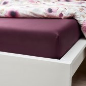 Tek Kişilik Lastikli Çarşaf Vişne Çürüğü-Bordo Renk MeridyenDukkan 90x200 Cm Pamuklu-Liyosel - 3